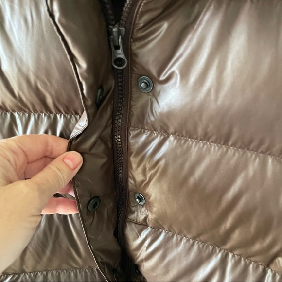 Land's End Brown Puffer Down Winter Jacket Coat Size Medium - Picture 6 of 13